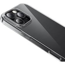 - 16 Pro Max Telefon Kılıfı, Tam Uyumlu, Süper Silikon – Kamera Korumalı, Şok Emici, Ultra Ince Kristal Arka Kapak - Şeffaf