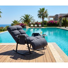 Pafu Lena Outdoor Bahçe Su Geçirmez Fonksiyonel Sallanan Koltuk - Antrasit