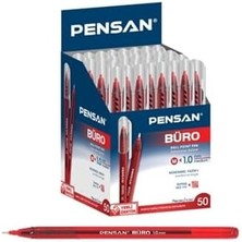 2K Kırmızı Tükenmez Kalem 1 Mm 50 Lik Kutu 8692404904453 Renkli Yazım İçin Uygun