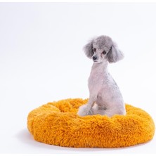 Pawstar Hardal Donut Köpek Yatağı Kedi Yatağı Simit Yatak Anti-Stress Pet Yatağı Peluş Yatak