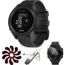 Garmin 010-02472-00 Yaklaşım S12 Gps Golf Watch, 42K + Yüklü Dersler (Black) Sche With Deco Essentials Ekran Koruyucu + Multi-Function Golf Tool + Rollsed Golf Iron Head Covers Setleri