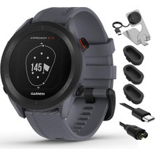Garmin 010-02472-01 Yaklaşım S12 Gps Golf Watch W/ 42K + Yüklenmiş Dersler Veranda Blue Sche ile Deco Essentials Şarj Dock, Silikon Dust Cover 3 Pack ve USB Type C Şarj ve Sync Cable