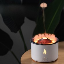 WİderMarkt Volkan Efektli Ultrasonik Aromaterapi Difüzörü Nemlendirici LED Işıklı Sessiz Buhar Cihazı