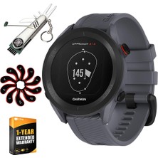 Garmin 010-02472-00 Approach S12 Gps Golf Watch, 42K + Yüklü Dersler, Granit Blue Sche ile 1 Yr Cps Geliştirilmiş Koruma Paketi, 7in-1 Çok-Function Golf Tool & Surfaceed Iron Head Covers Setleri