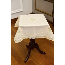 Lunga Vita Buldan Dokuma Fiskos Masa Sehpa Örtüsü %100 Pamuklu 90X90