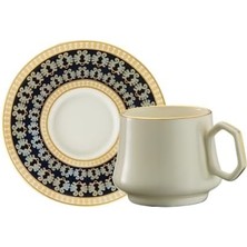 Sandro Moreno 1453 Şangay Gemoetrik 12 Parça 6 Kişilik Kahve Fincan Takımı 90 ml