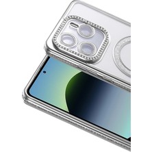 Mey İthalat Mey Ithalat®  Xiaomi Redmi Note 14 4g Joke Simli Magneticsafe Kılıf - Gümüş