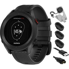 Garmin 010-02472-00 Yaklaşım S12 Gps Golf Watch 42K + Preloaded Courses Black Sche With Deco Essentials Şarj Dock, Silikon Dust Cover 3 Pack And USB Type C Şarj ve Sen Cable