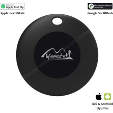 Lifemate LifeTag - Apple & Android Uyumlu - Akıllı Takip Cihazı - Smart Tag - Siyah