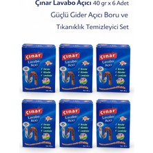 Çınar Lavabo Açıcı 40 gr x 6 Adet – Güçlü Gider Açıcı Boru ve Tıkanıklık Temizleyici Set