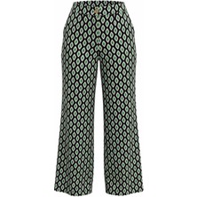 On Fashion Kadın Bol Paça Cepli Pantolon - Yeşil