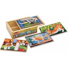 Melissa & Doug Ahşap 12X4 Yapboz Seti - Evcil Hayvanlar