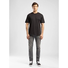 Lee Cooper Jagger Erkek Slım Straıght Dar Kesim Normal Bel Düz Paça Jean Pantolon Gri