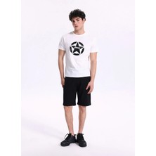 Jeep Kırık Beyaz Erkek Relaxed Baskılı T-Shirt J6SM-TST7324