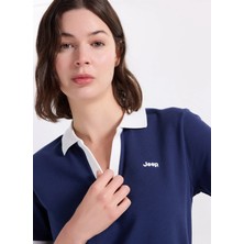 Jeep Polo Yaka Düz Lacivert Kadın T-Shirt J6SL-TST7164