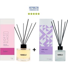 Bargello Ipeksi Soft Place 120 ml + Very Lila 50 ml & Dekoratif Ortam Kokusu - Bambu Çubuklu