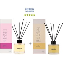 Bargello Ipeksi Soft Place + Vanilya Cheerful Place Dekoratif Ortam Kokusu 120 ml - Bambu Çubuklu
