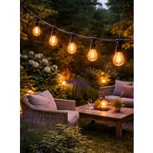 Conana Sıralı Bahçe Duyu 5 Metre Kablolu 5 Duy E27 Su Geçirmez Dış Mekan, Fişli Kullanıma Hazır