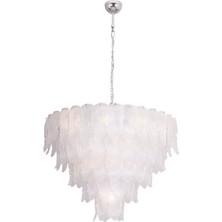 Avonni AV-1942-K80 Eskitme Kaplama Modern Avize E14 Metal Cam H: 100 cm, Ø: 80 cm
