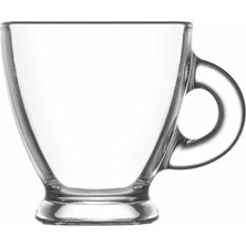 Roma Fincan 12 Pc Şeffaf Base De Thé/café- Her Biri Expresso-Set Grup Cadeau Vaisselle 95 ml