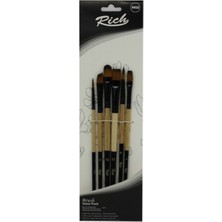 Rich Rıch 2-4-6-8-10-12 Numaralı Fırça Seti 6 Adet Sanatsal Malzemeler İçin