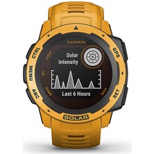 Garmin Instinct Solar, Solar-Powered Rugged Outdoor, Built-In Sports Apps And Health Watch, Sunburst Sarı