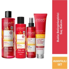Urban Care Hibiscus Bukle Belirginleştirici Saç Bakım Seti Parabensiz Vegan Formül 350 ml