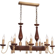 Avonni AV-1928-8E-YM Eskitme Kaplama Modern Avize E14 Metal H: 80 Cm, Wxd: 58X106 cm