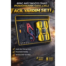 Castu Yolda Kalma Derdine Son! 1000A Akü Takviye + 10.000 Mah Powerbank Seti