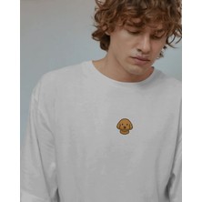 Muhtar Store Goldendoodle Köpek Baskılı Unisex Oversize Tişört – Minimal Sevimli Poodle Mix Tasarım