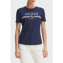 Guess Siena Pamuklu Slim Fit Logolu Yuvarlak Yaka T Shirt V6GI07K2968 Bayan T Shirt V6GI07 K2968 G7JX