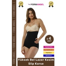 Carlburn #korse 2 Beden Incelten Lazer Kesim Iz Göstermeyen Kaymaz Toparlayıcı Yüksek Bel Slip Korse - 4 Adet