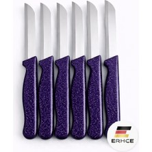 ERHCE Alman Paslanmaz Çelik Tırtıklı Keskin Meyve Sebze Bıçağı 6'lı Set
