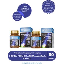Wellvalens Magnesium Complex Ikili Paket | 3 Form Magnezyum (Sitrat + Malat + Bisglisinat) 200 Mg