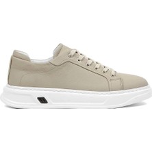 Celal Gültekin Erkek Gri Kalın Tabanlı Deri Sneaker