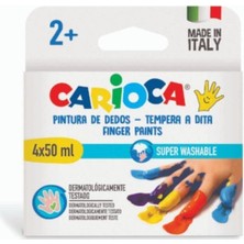 Carioca Bebek Süper Yıkanabilir Parmak Boyası - 4 Renk X 50 Gr