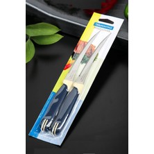 Pinkev Tramontina 2 Adet Tırtıklı Uzun Kıvrık Paslanmaz Çelik Mutfak Bıçağı