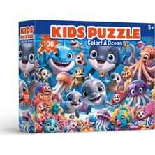 Route Games 100 Parça Çocuk Puzzle Deniz Hayvanları Yapboz 5+ Yaş Için Yapboz