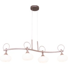 Avonni AV-1957-4Y-CP Cappucino Kaplama Modern Avize E27 Metal Cam H: 70 cm, WxD: 15x80 cm