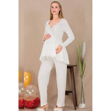 REN Kadın 2'li Uzun Kol Hamile Lohusa Pijama Takım