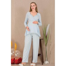 REN Kadın 2'li Uzun Kol Hamile Lohusa Pijama Takım