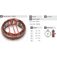24V ALTERNATÖR STATÖR BOSCH TİPİ 27 A (3 UÇLU) MAGIRUS-MAN-MERCEDES EM