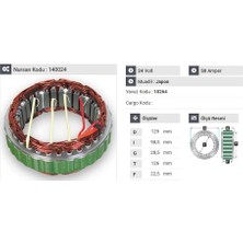 24V ALTERNATÖR STATÖR 50 A (4 UÇLU) ISUZU KAMYON 98