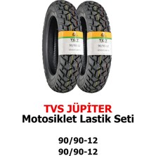 TDT Tyres Tvs Jüpiter, 90/90-12 Tl ve 90/90-12 Tl Dubleks Motosiklet Lastik Seti