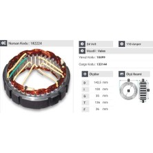 24V ALTERNATÖR STATÖR VALEO TİPİ (7 UÇLU) OTOKAR SULTAN