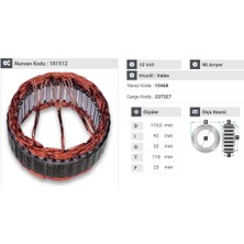 12V ALTERNATÖR STATÖR VALEO TİPİ 90 A (3 UÇLU) OPEL 1.3 CDTI