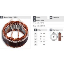 12V ALTERNATÖR STATÖR ISKRA TİPİ 120 A (6 UÇLU)