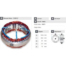 12V ALTERNATÖR STATÖR RUS TİPİ LADA SAMARA (3 UÇLU)