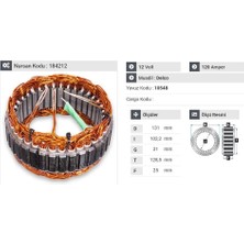 12V ALTERNATÖR STATÖR DELCO TİPİ 120 A (4 UÇLU) HYUNDAI SONATA-KIA SORENTO