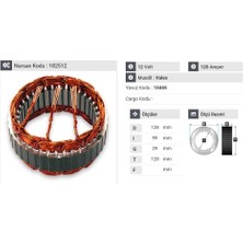 12V ALTERNATÖR STATÖR VALEO TİPİ 120 A (3 UÇLU)